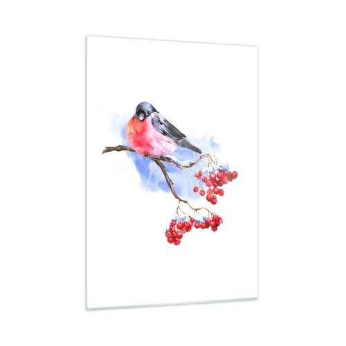 Tablou pe sticlă - Iarna în culori - 50x70 cm