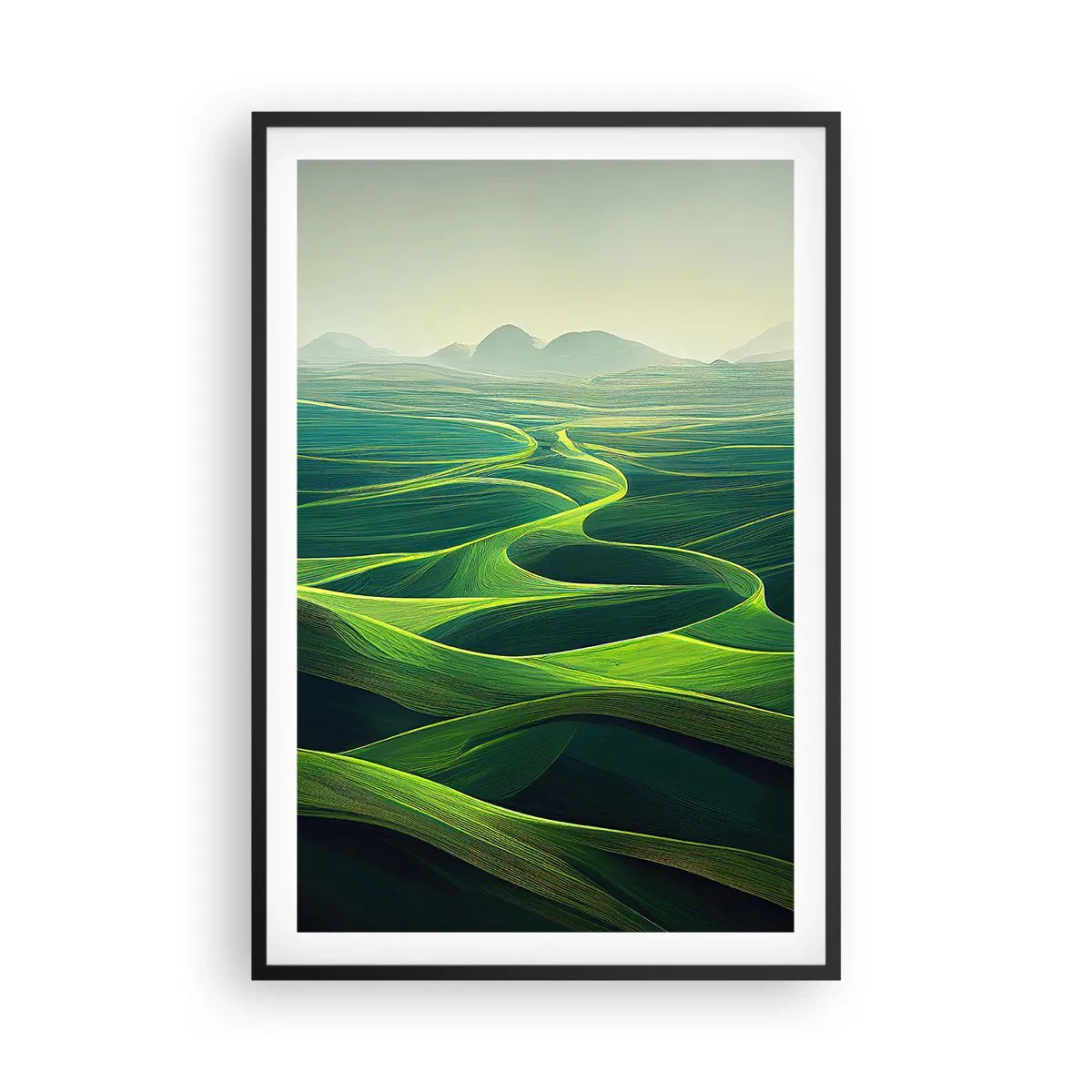 Poster în ramă neagră - În văi verzi - 61x91 cm