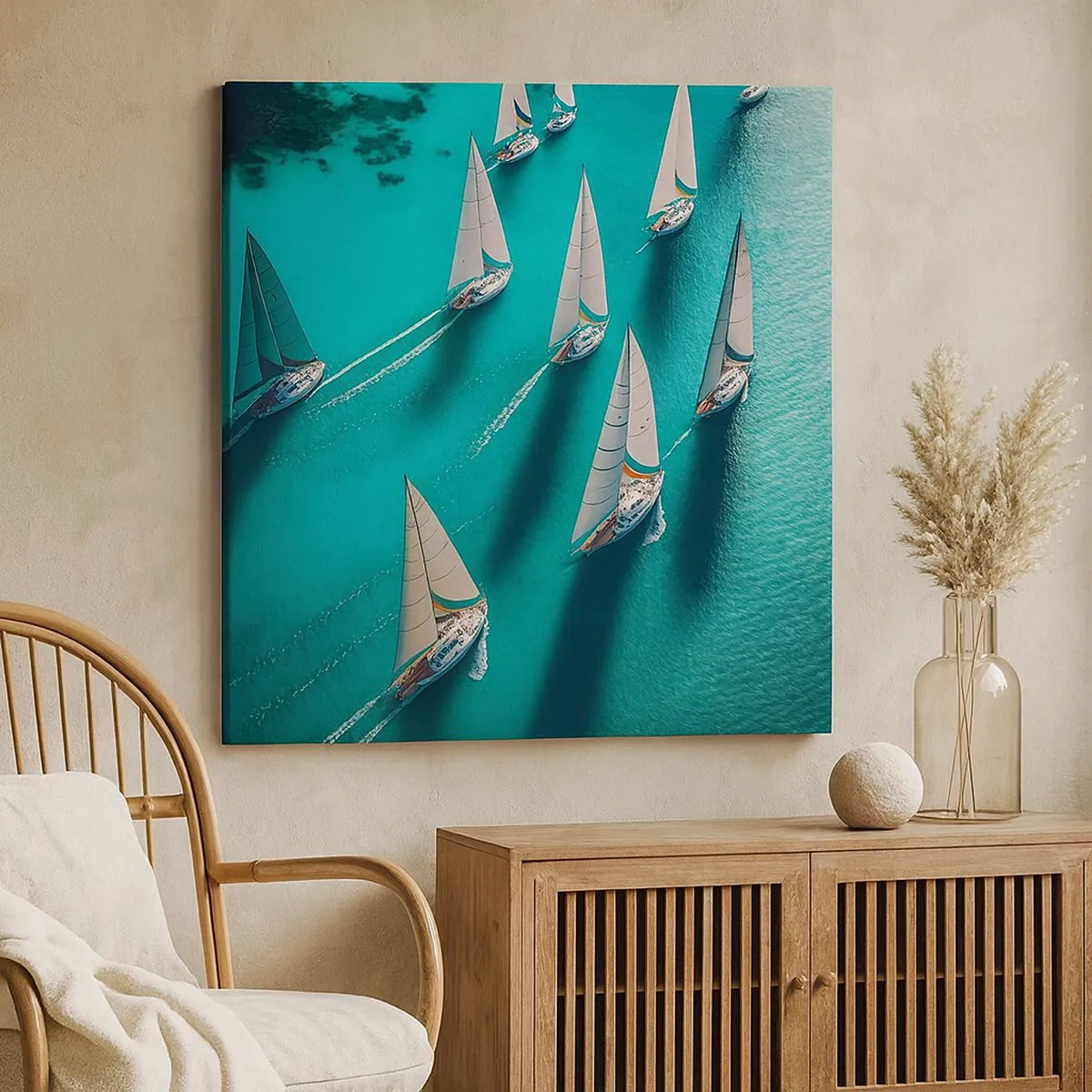 Tablou pe pânză - Cursa cu vântul - 30x30 cm