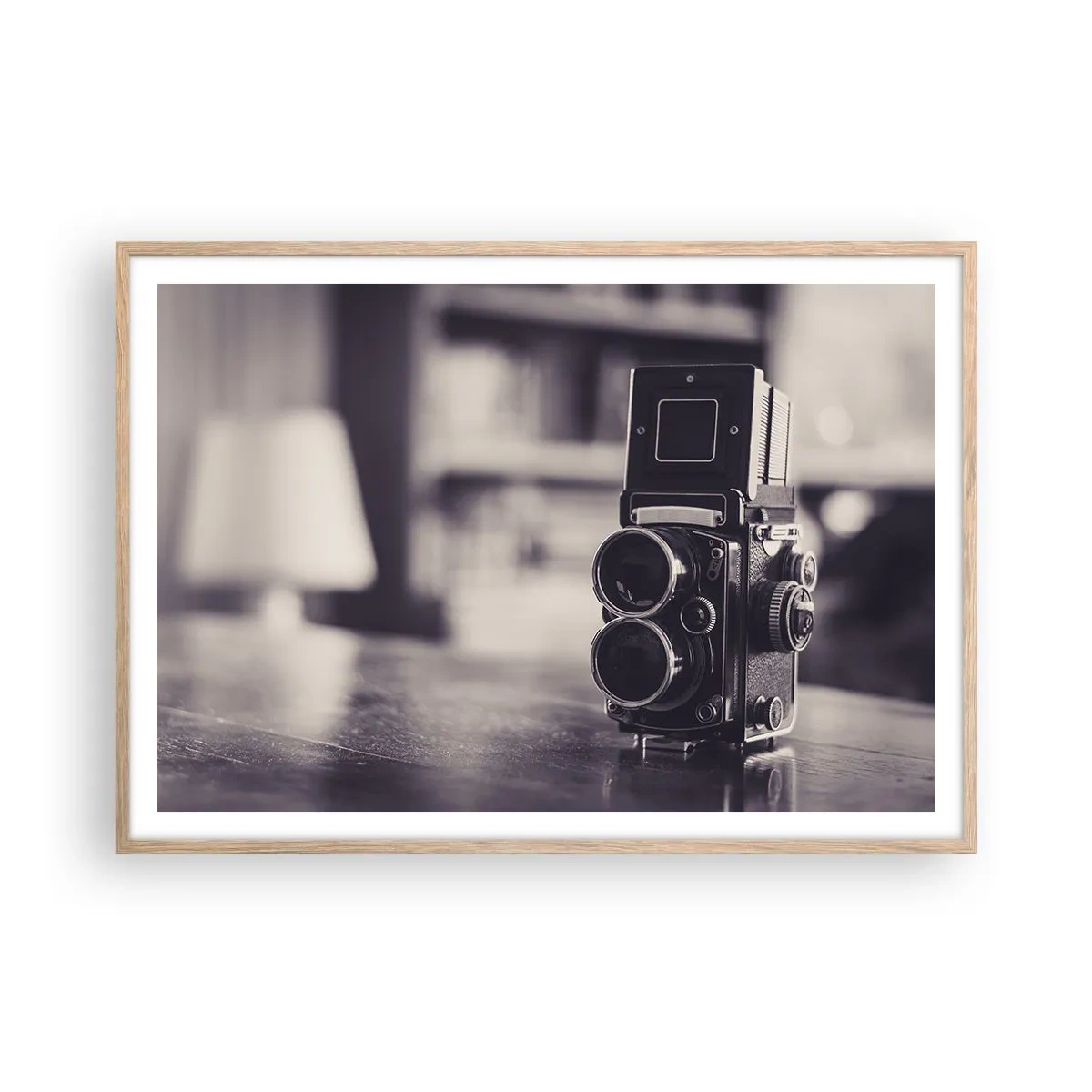 Poster în ramă de stejar deschis - Magia fotografiei vechi - 100x70 cm