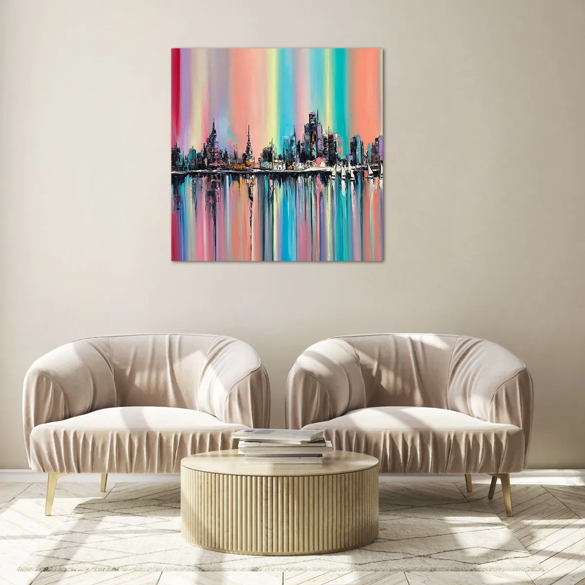 Tablou pe sticlă - Strălucește cu lumina nopții - 30x30 cm