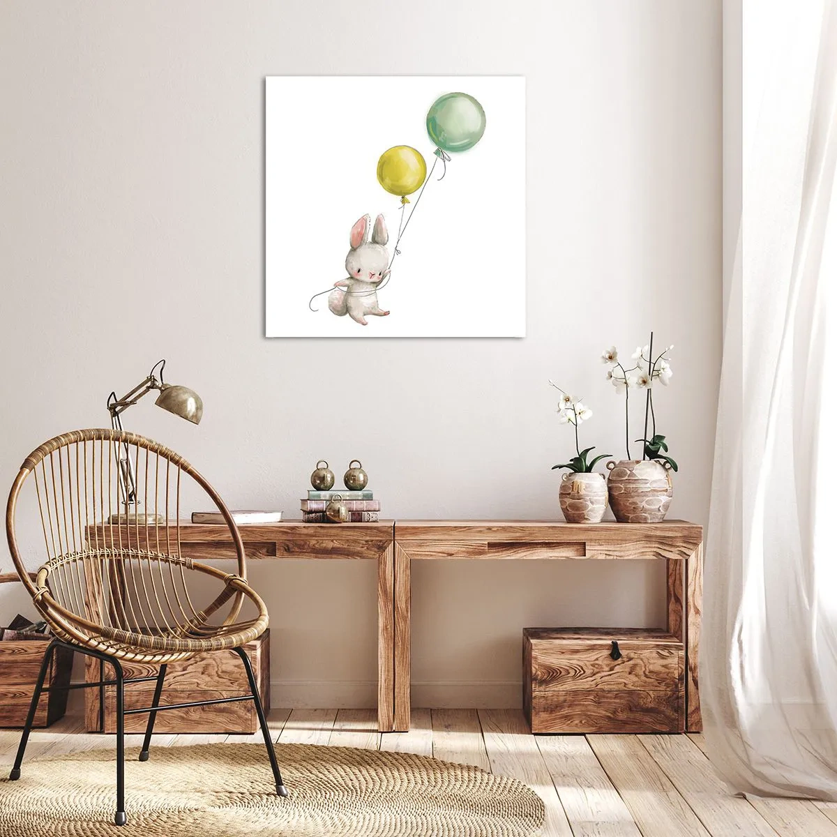 Tablou pe pânză - Voi zbura și eu! - 60x60 cm