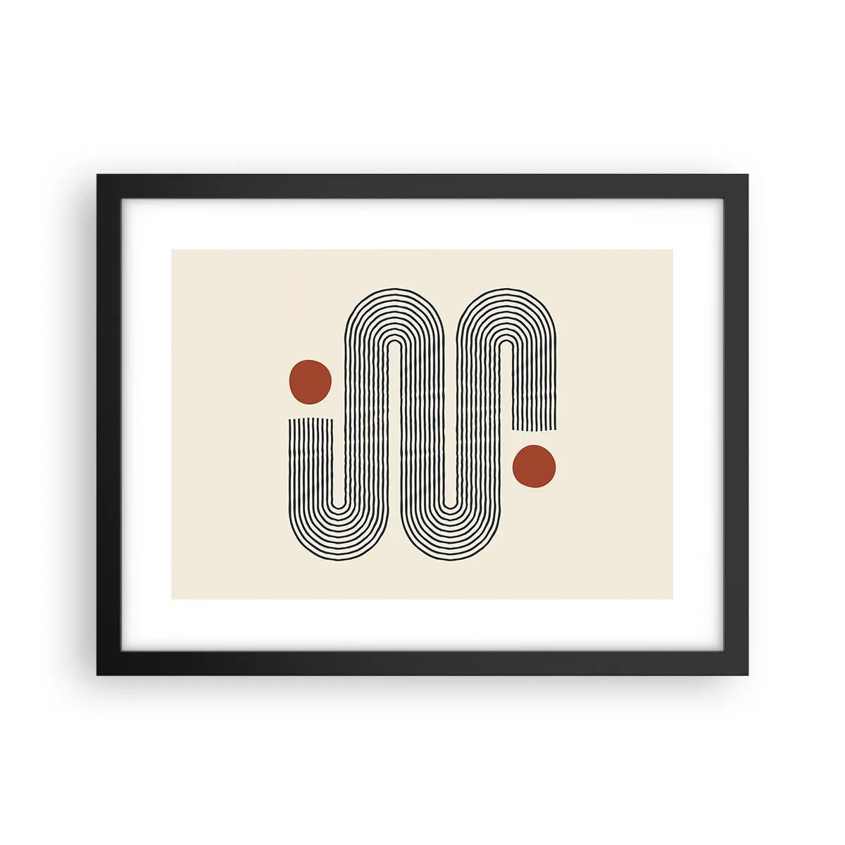 Poster în ramă neagră - De la început până la sfârșit - 40x30 cm