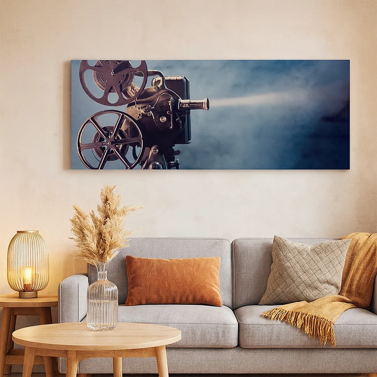 Tablou pe pânză - Într-un cinematograf vechi - 30x30 cm