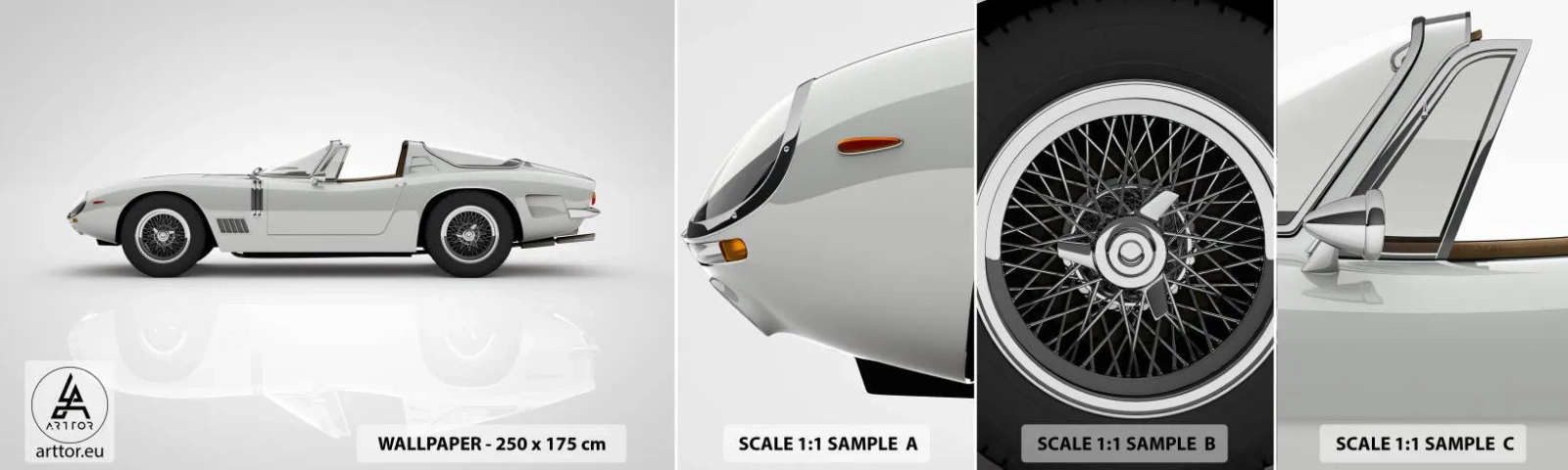 Mostră de Tapet Standard Eco - Promisiunea distracției - Mașină sport, Cabriolet, Automobile - 100x30 cm