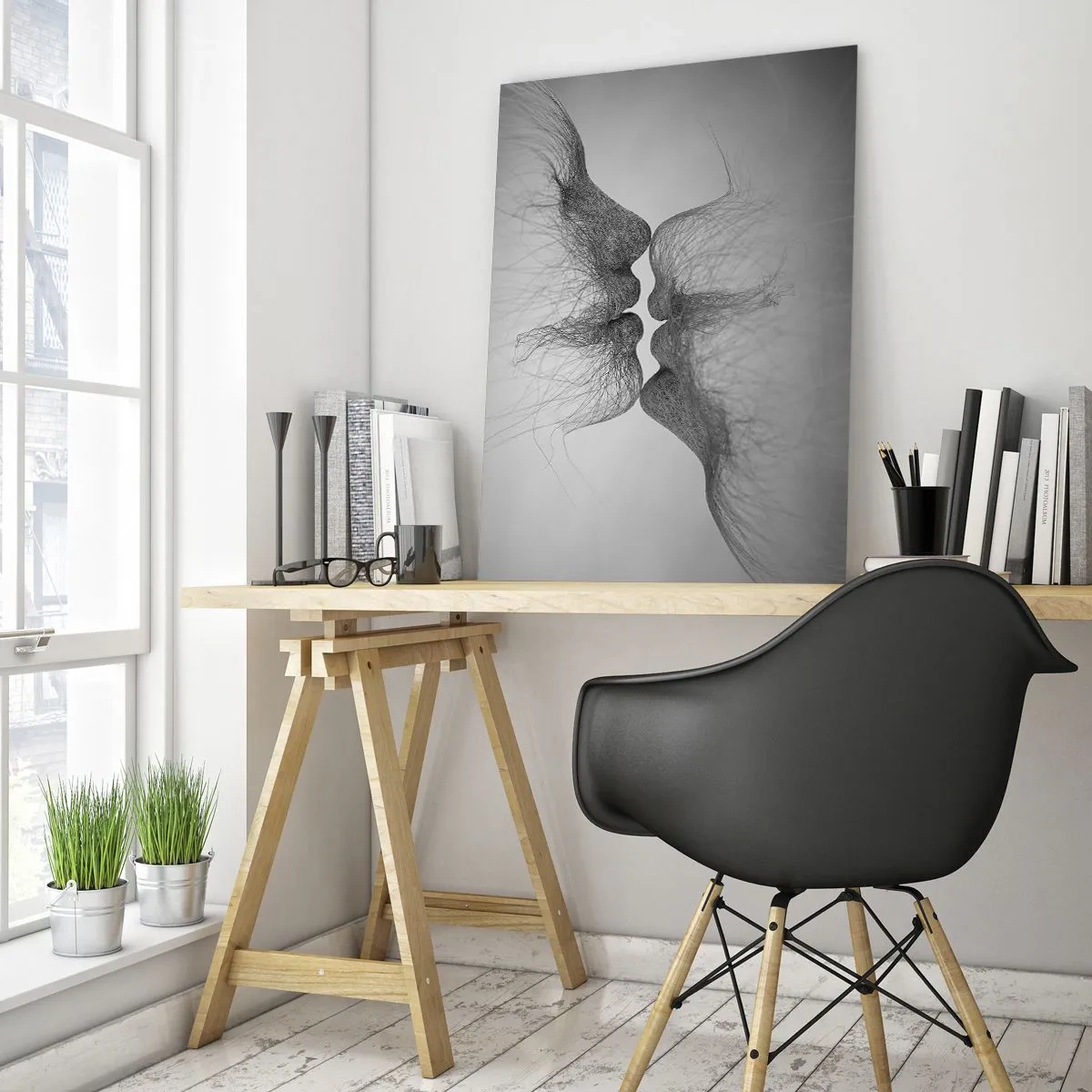 Tablou pe sticlă - Sărutul vântului - 50x70 cm