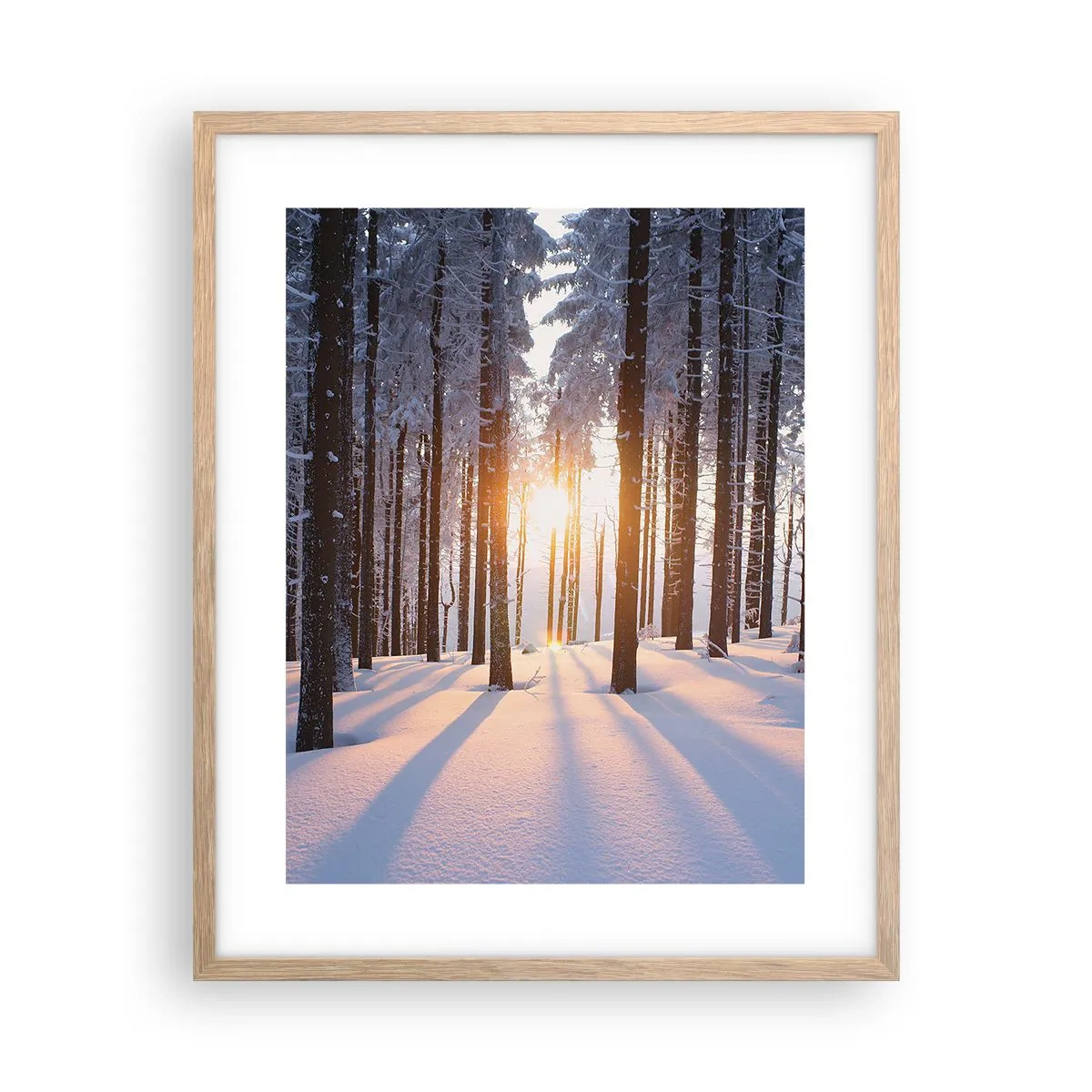 Poster în ramă de stejar deschis - În mod clar în alb și negru - 40x50 cm