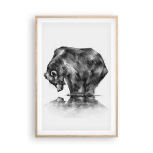 Poster în ramă de stejar deschis - Mă bucur să văd pe cineva apropiat - 61x91 cm