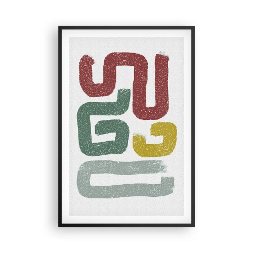 Poster în ramă neagră - Într-o limbă necunoscută - 61x91 cm