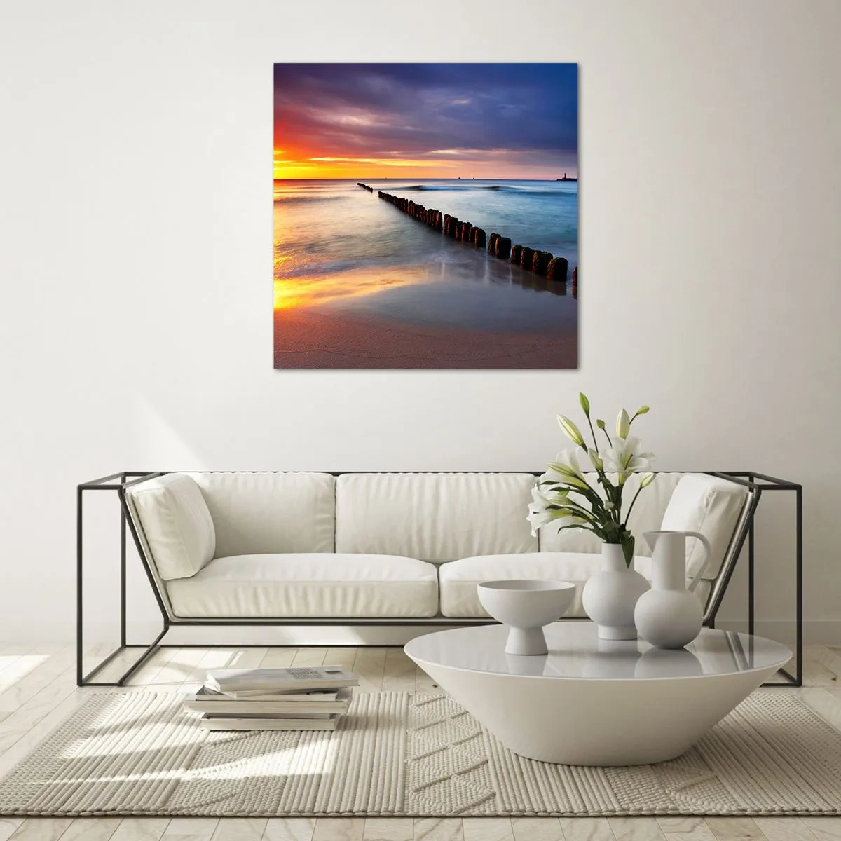 Tablou pe sticlă - Ascultă tăcerea - 70x70 cm