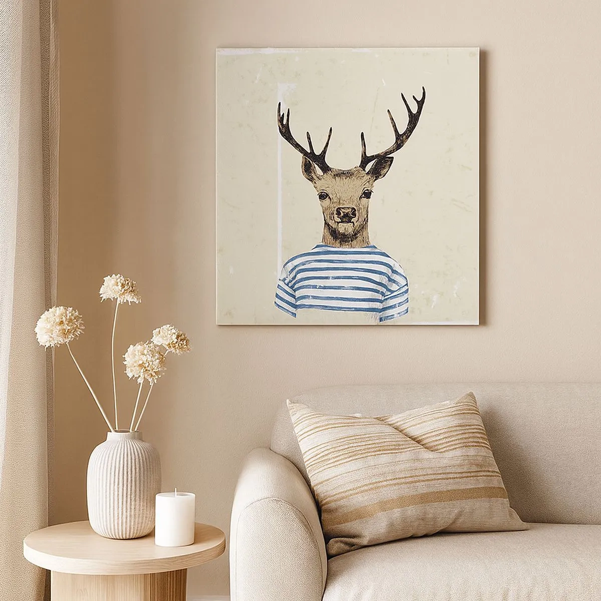 Tablou pe pânză - Pentru că îmi plac cămășile cu dungi! - 30x30 cm