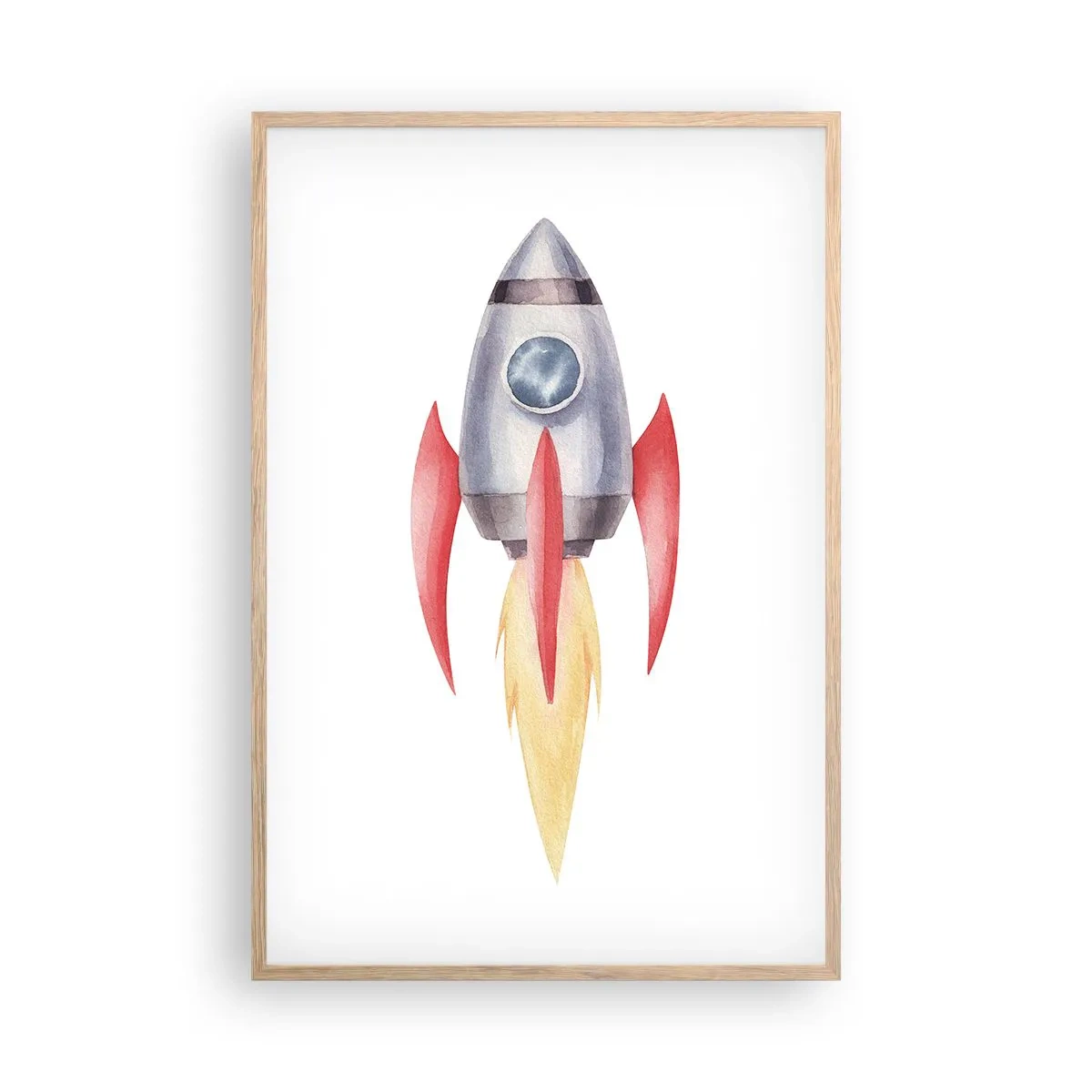 Poster în ramă de stejar deschis - Mai sus, mai repede, mai departe - 61x91 cm