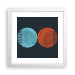 Poster în ramă albă - Doar geometrie? - 30x30 cm