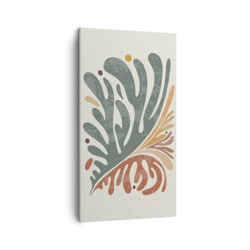 Tablou pe pânză - Frunză multicoloră - 45x80 cm