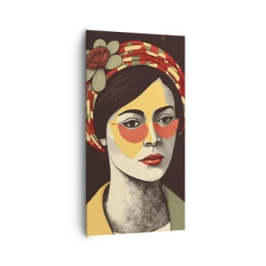 Tablou pe pânză - Doamna coral - 65x120 cm