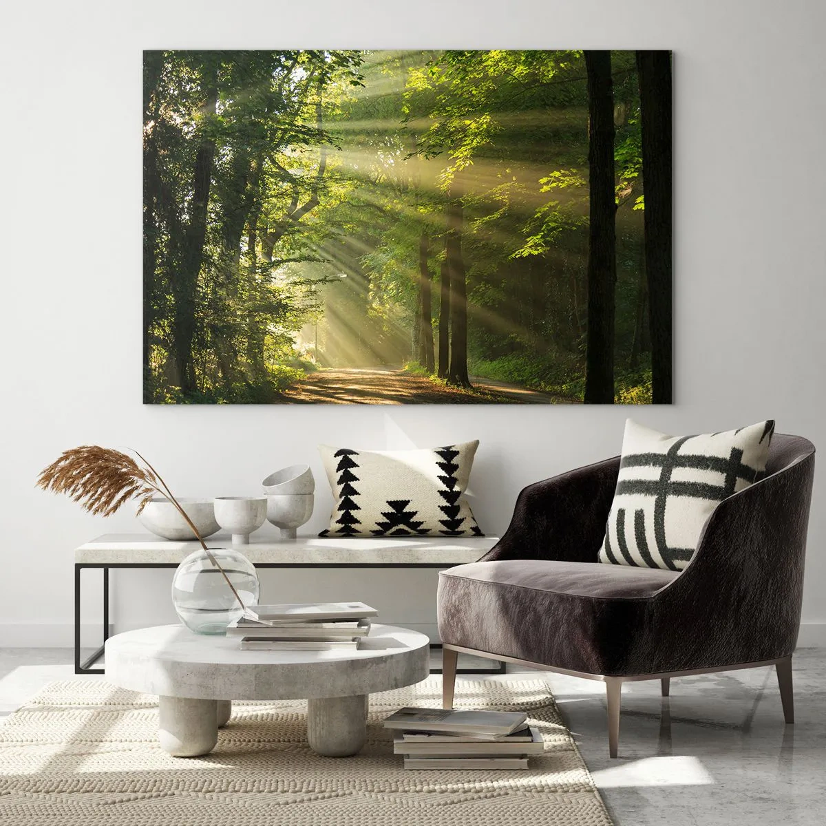 Tablou pe sticlă - Moment de pădure - 100x70 cm