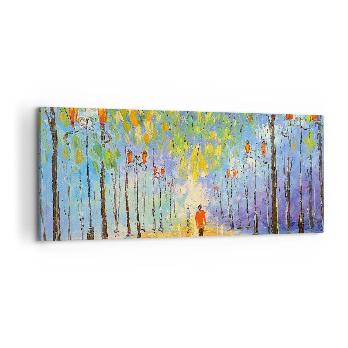 Tablou pe pânză - Cântecul de noapte al ploii - 100x40 cm