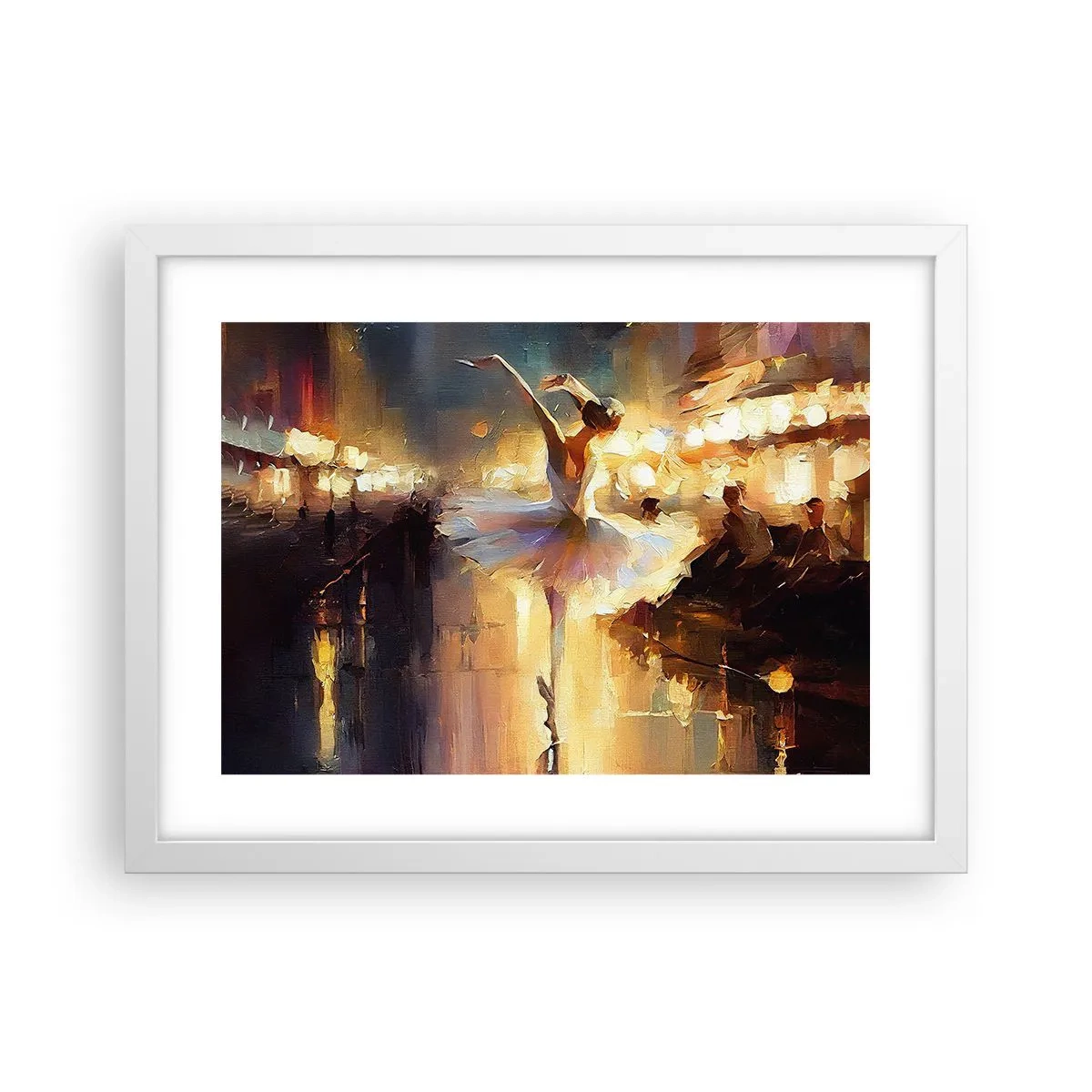 Poster în ramă albă - Un miracol în stradă - 40x30 cm