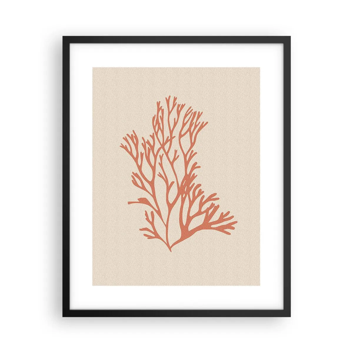 Poster în ramă neagră - Coral filigranat - 40x50 cm