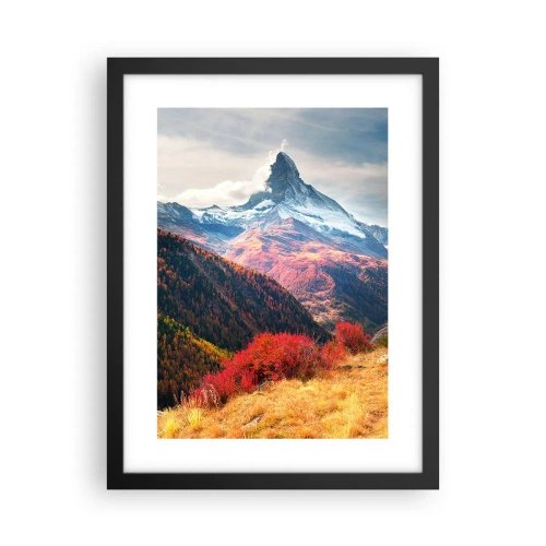 Poster în ramă neagră - Toamnă alpină - 30x40 cm