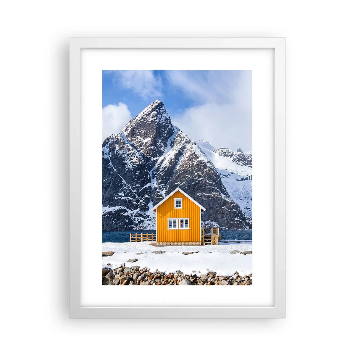 Poster în ramă albă - Vacanță scandinavă - 30x40 cm