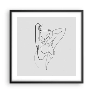 Poster în ramă neagră - Cine ești tu? - 50x50 cm