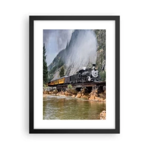 Poster în ramă neagră - Și încotro? Unde? - 30x40 cm