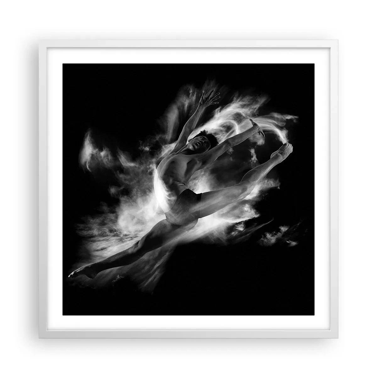 Poster în ramă albă - Oprit în zbor - 60x60 cm