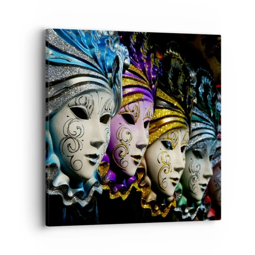 Tablou pe pânză - Mister în aur și argint - 40x40 cm