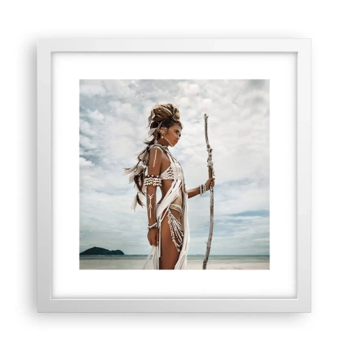 Poster în ramă albă - Regina tropicelor - 30x30 cm
