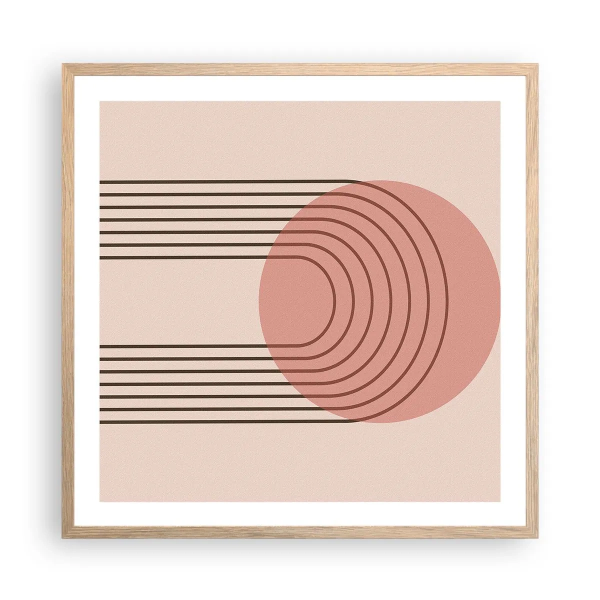 Poster în ramă de stejar deschis - Atracție irezistibilă - 60x60 cm