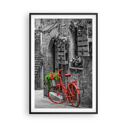 Poster în ramă neagră - Alee din Toscana - 61x91 cm