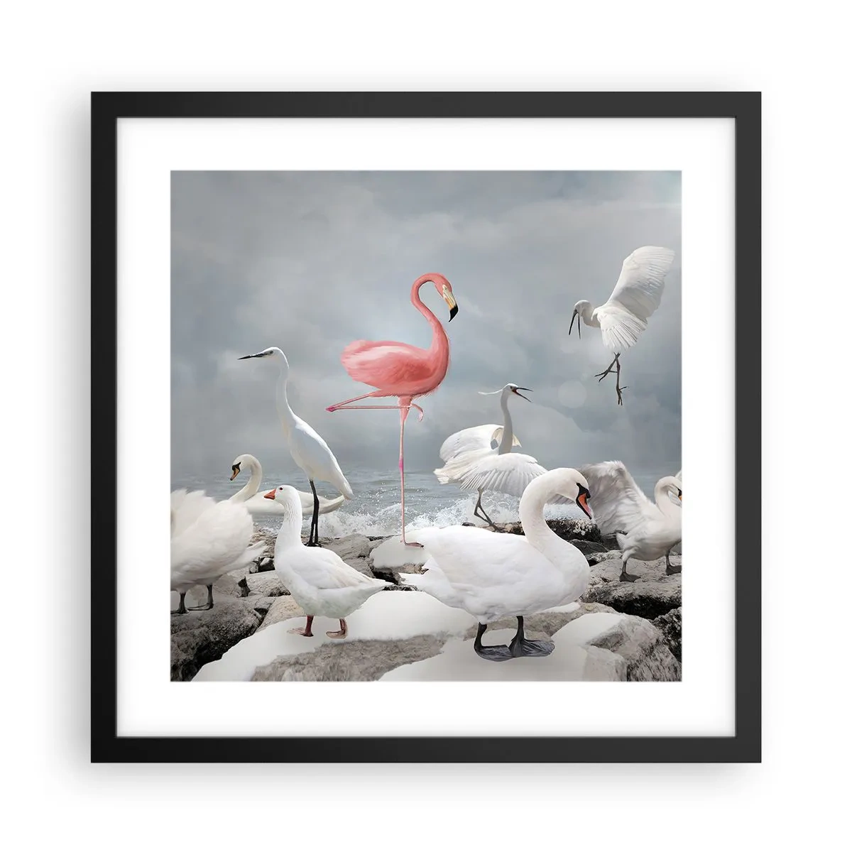 Poster în ramă neagră - De unde am venit? - 40x40 cm