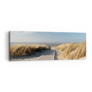 Tablou pe pânză - În spatele dunei, în zumzetul ierbii - 90x30 cm