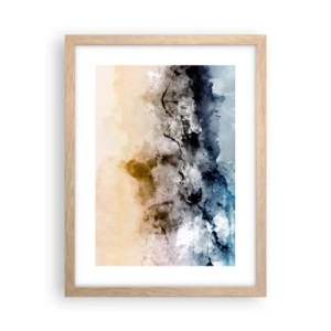 Poster în ramă de stejar deschis - Scufundate într-un vârtej de ceață - 30x40 cm