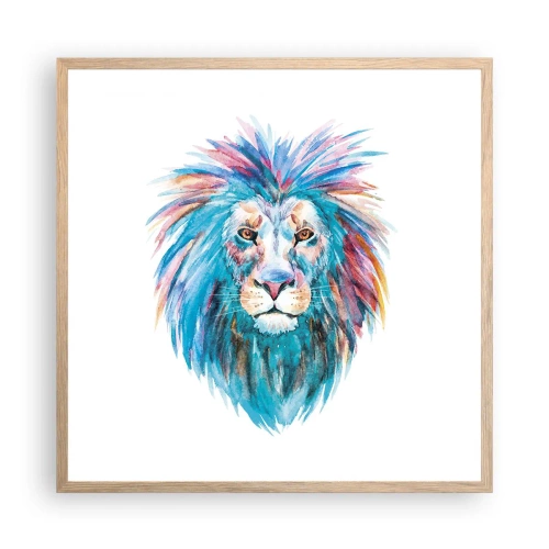 Poster în ramă de stejar deschis - Aură electrizantă - 60x60 cm