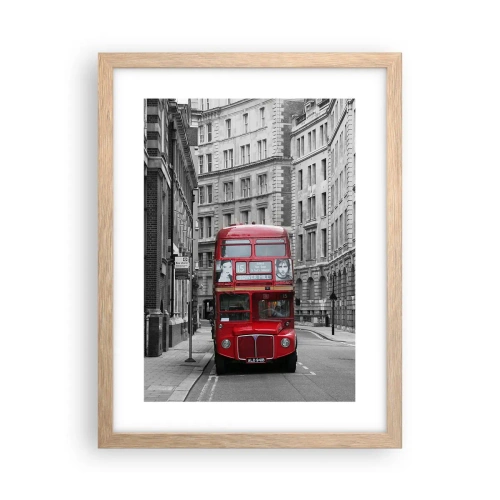 Poster în ramă de stejar deschis - Viața de zi cu zi nu trebuie să fie gri - 30x40 cm