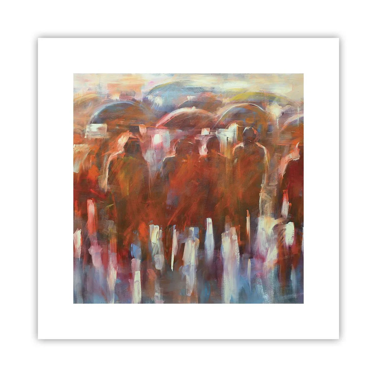 Poster - Egali în ploaie și ceață - 30x30 cm