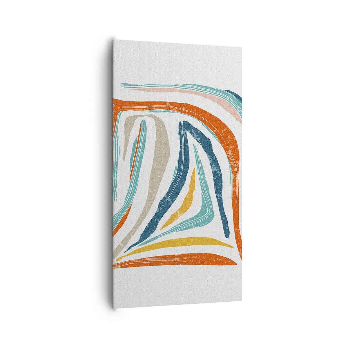 Tablou pe pânză - Abstracție prietenoasă și zâmbitoare - 65x120 cm