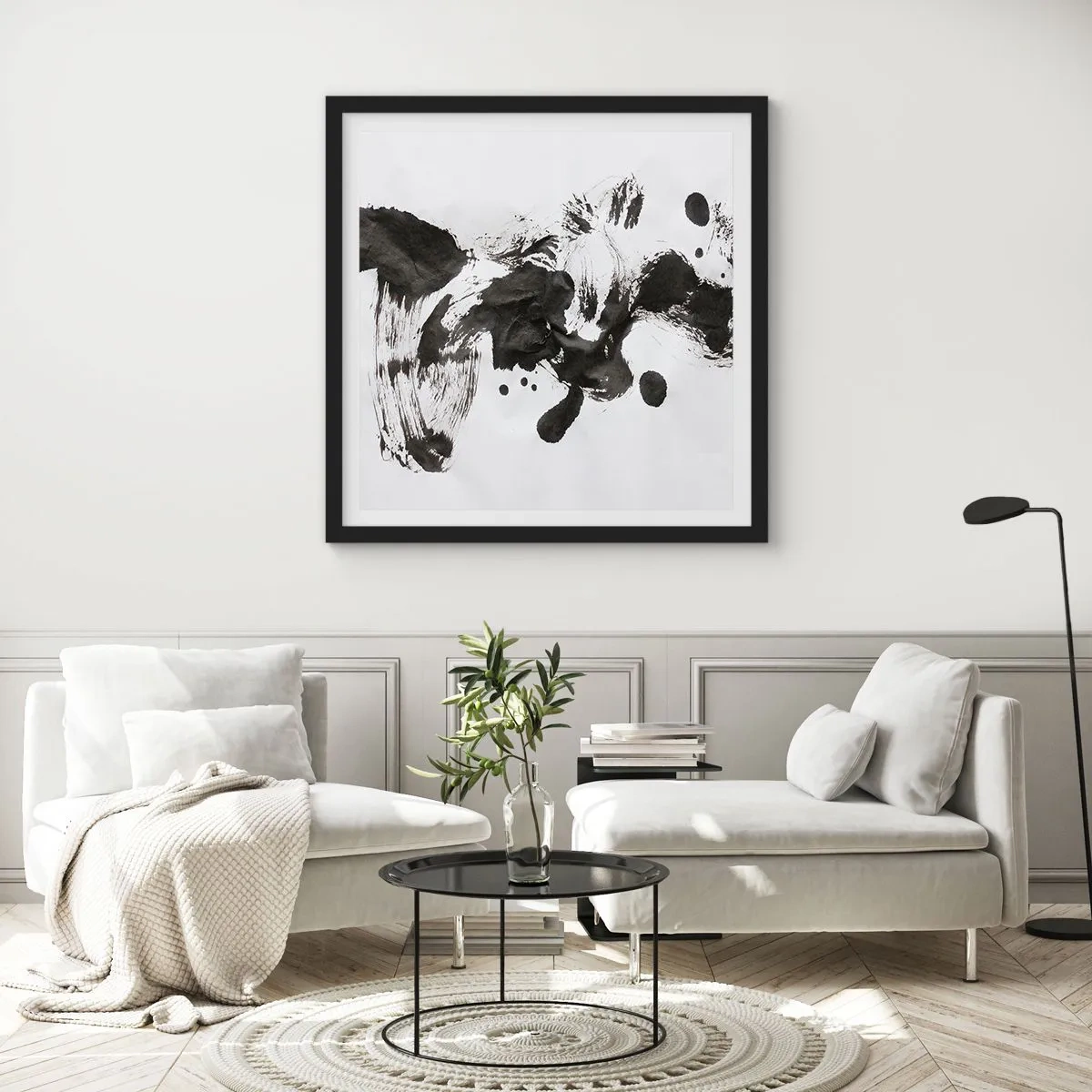 Poster în ramă neagră - Metodă în nebunie? - 50x50 cm