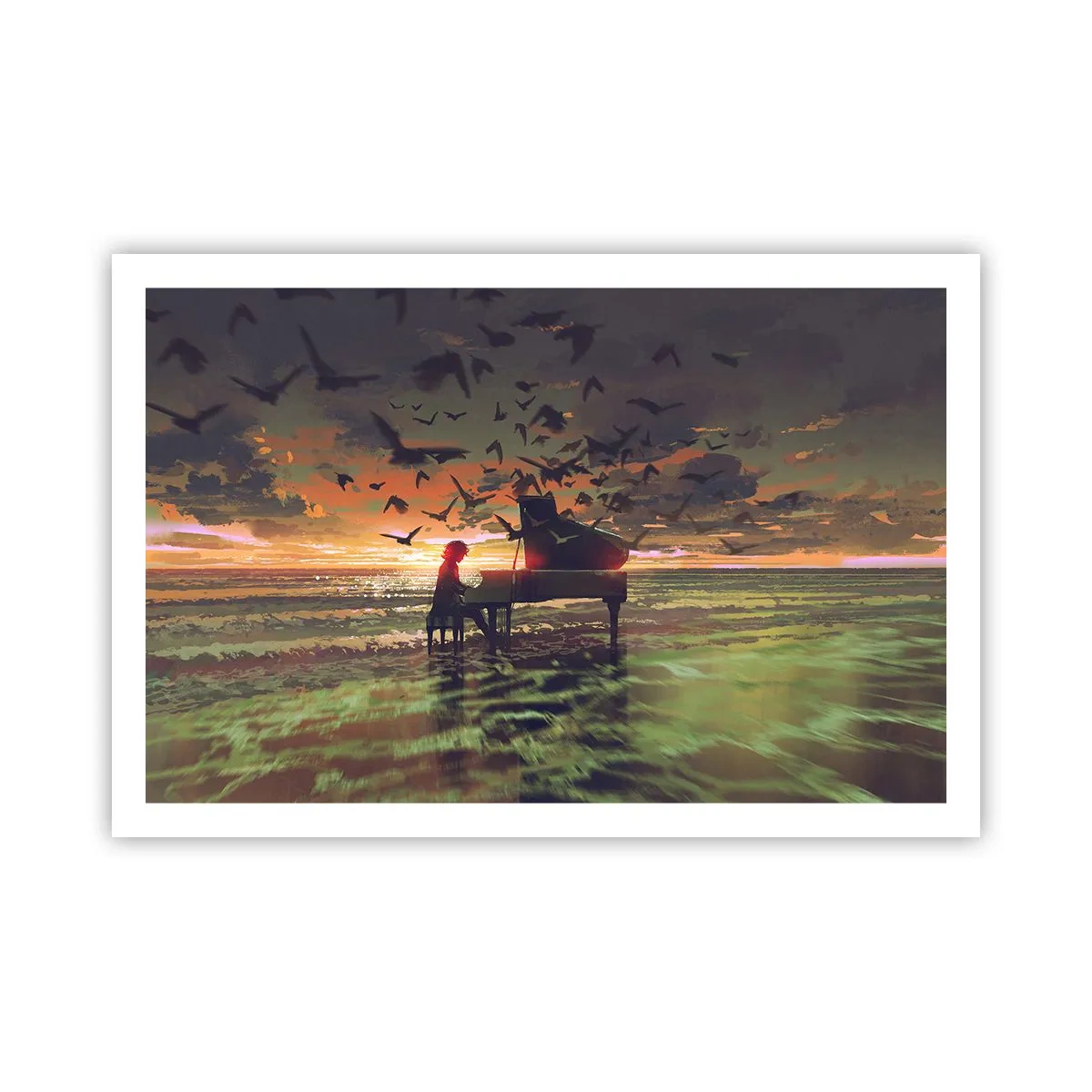 Poster - Concert pentru pian și valuri - 91x61 cm