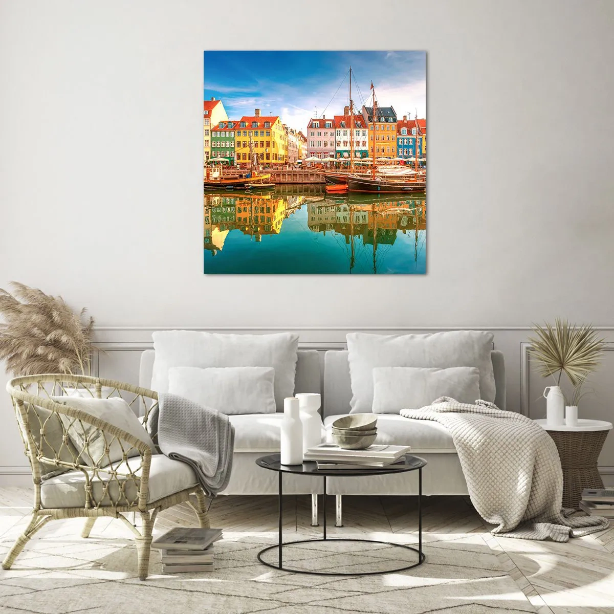 Tablou pe sticlă - Spre o apă netedă ca o oglindă - 70x70 cm