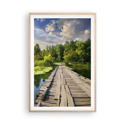 Poster în ramă de stejar deschis - Vară, vară peste tot - 61x91 cm