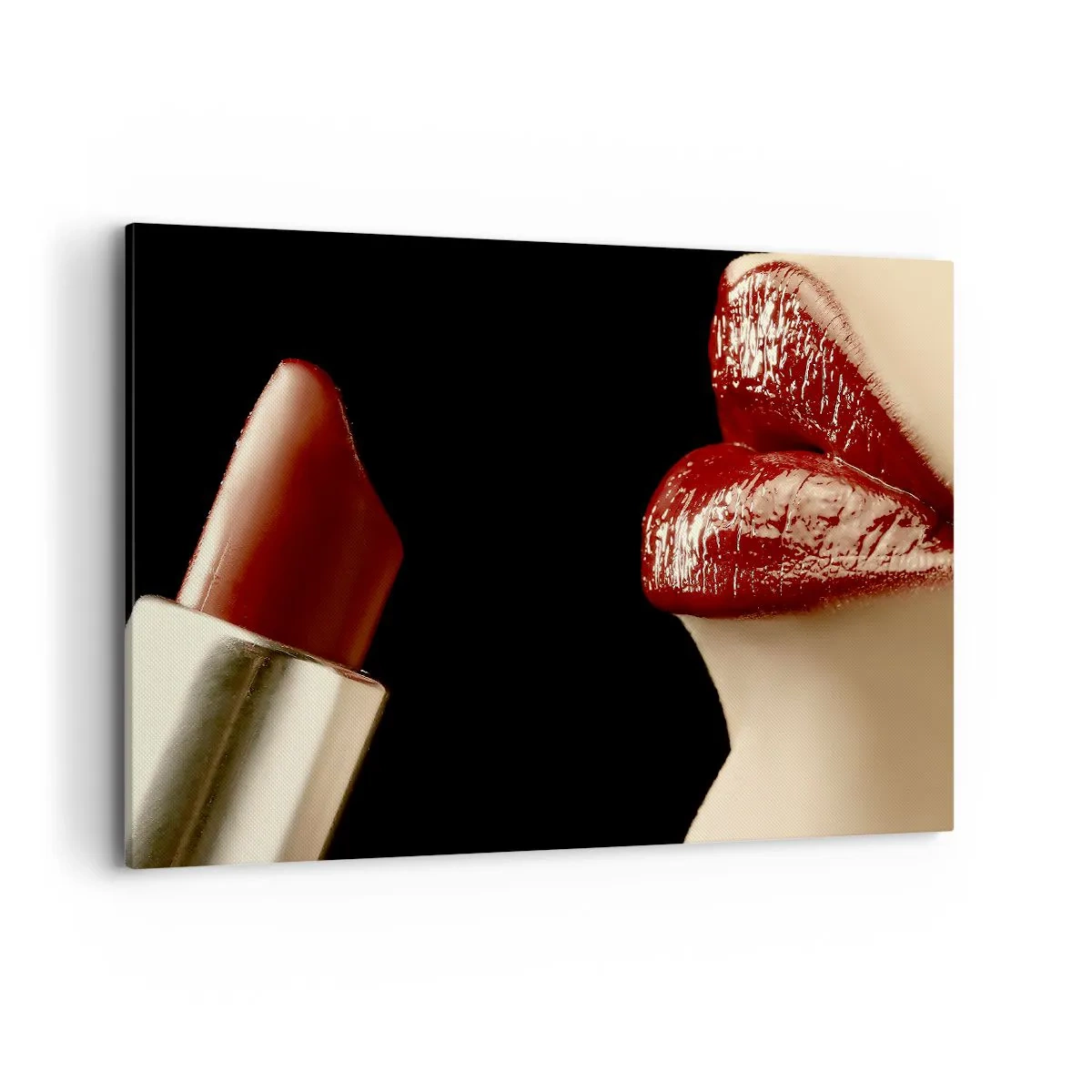 Tablou pe pânză - Senzualitatea și strălucirea carminului - 100x70 cm