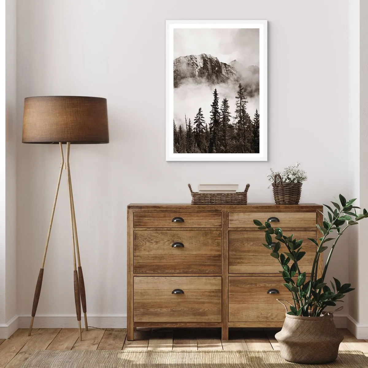 Poster în ramă albă - Stăpânul de granit - 30x40 cm