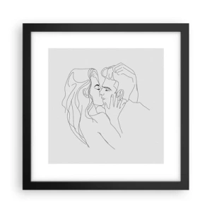 Poster în ramă neagră - Cu aceeași linie - 30x30 cm