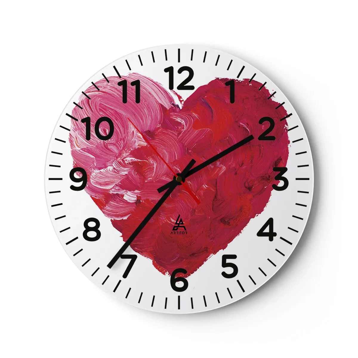Ceas de perete - Ceas pe sticlă - All you need is love - 30x30 cm