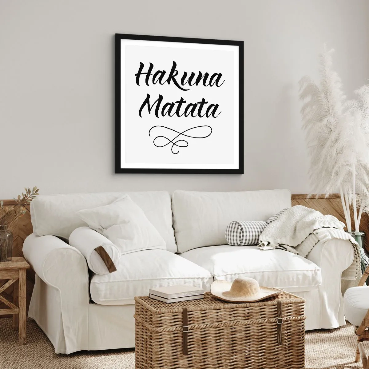 Poster în ramă neagră - Cel mai bun sfat - 30x30 cm