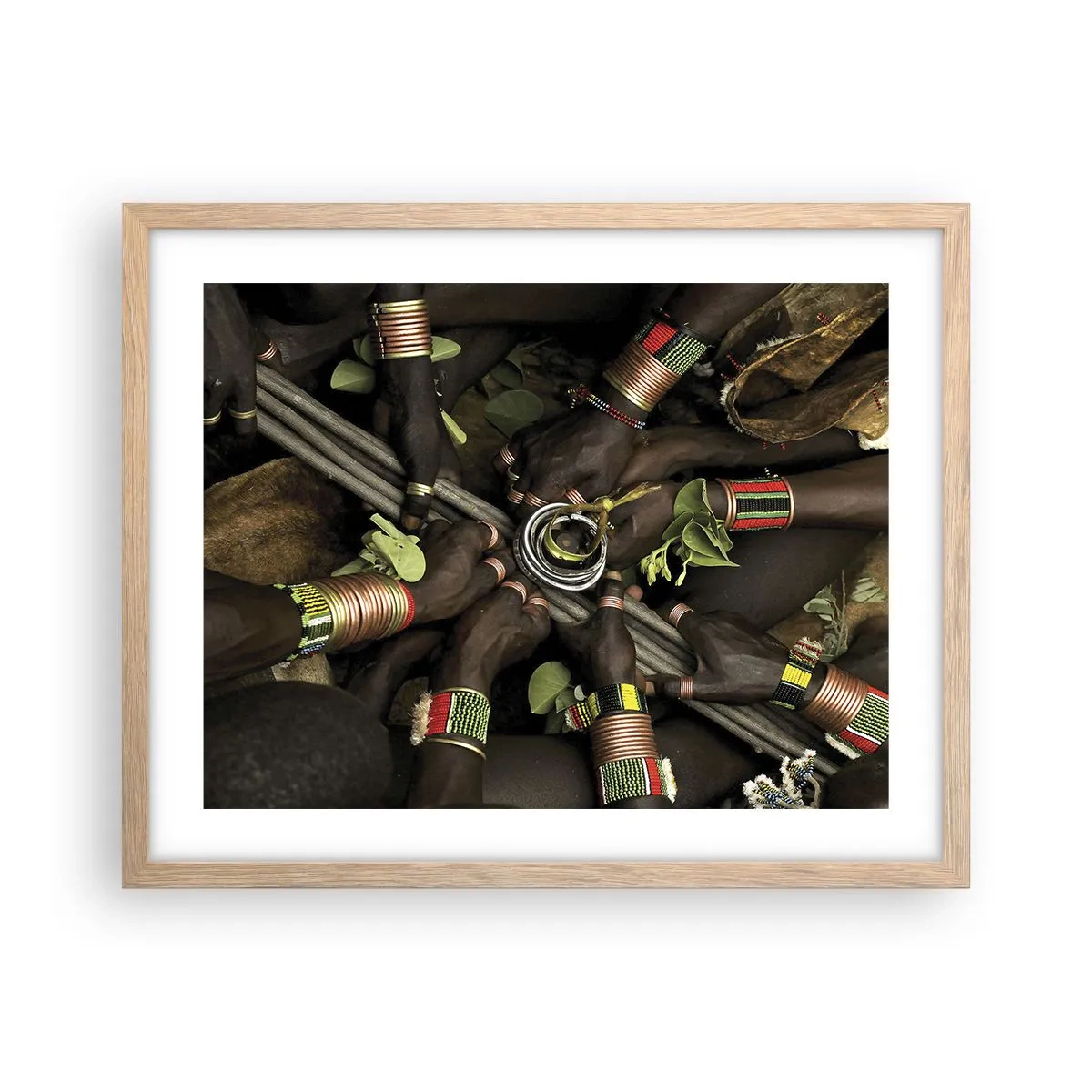 Poster în ramă de stejar deschis - Împreună - 50x40 cm