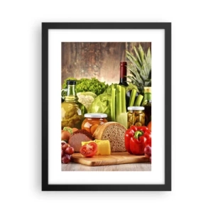 Poster în ramă neagră - Afumate, prăjite, marinate - 30x40 cm